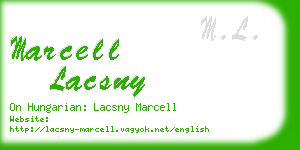 marcell lacsny business card